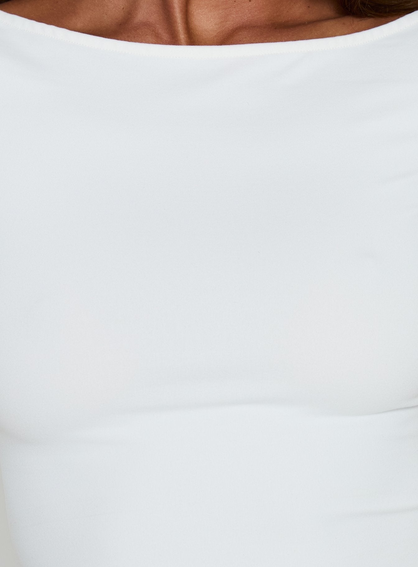 Daily Define Boatneck 3/4 Sleeve Top White