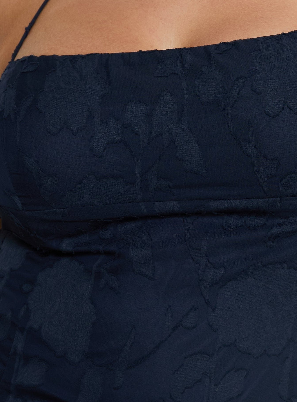Delamere Mini Dress Navy Burnout Curve