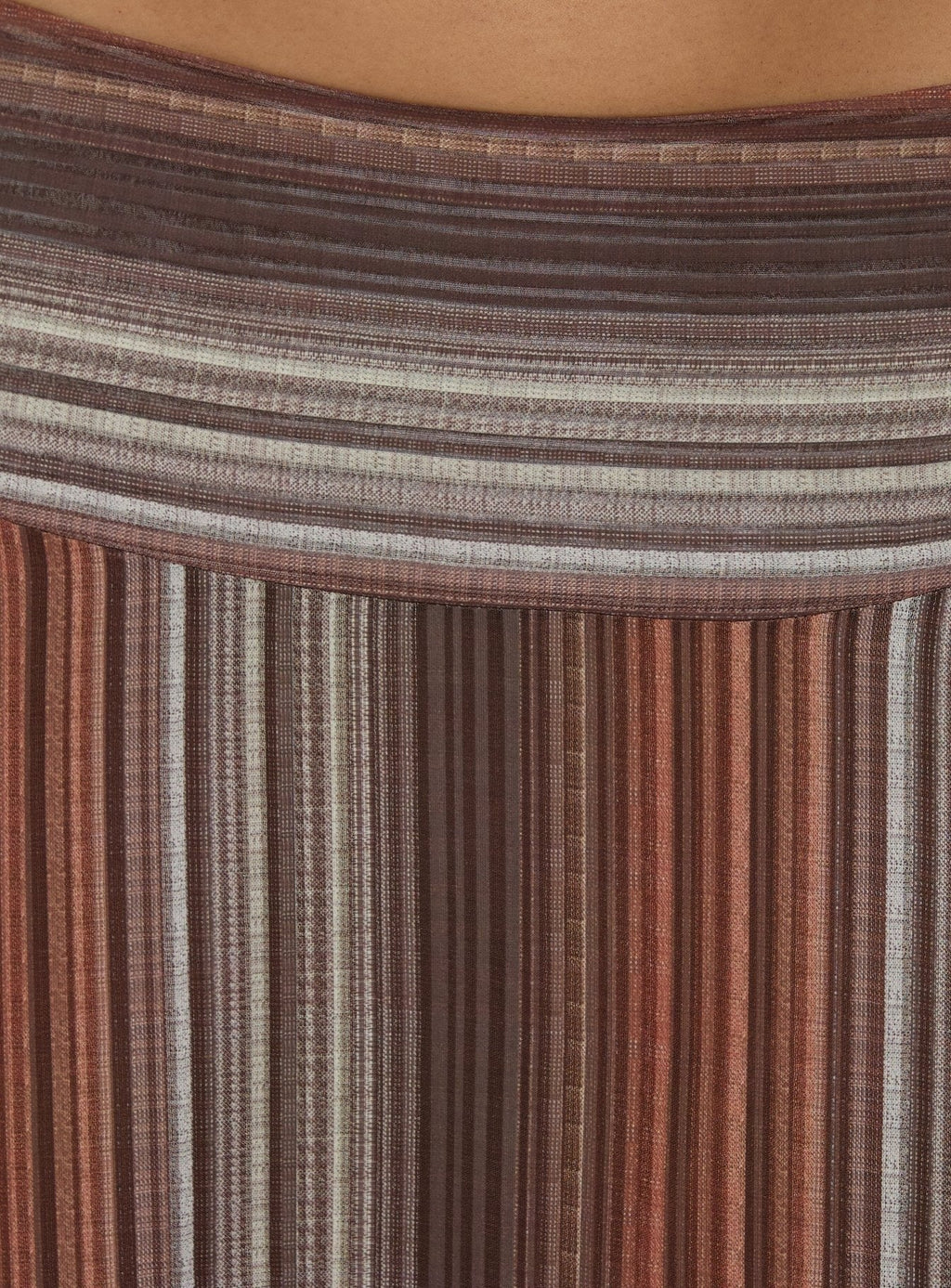 Massino Asymmetrical Midi Skirt Multi Stripe