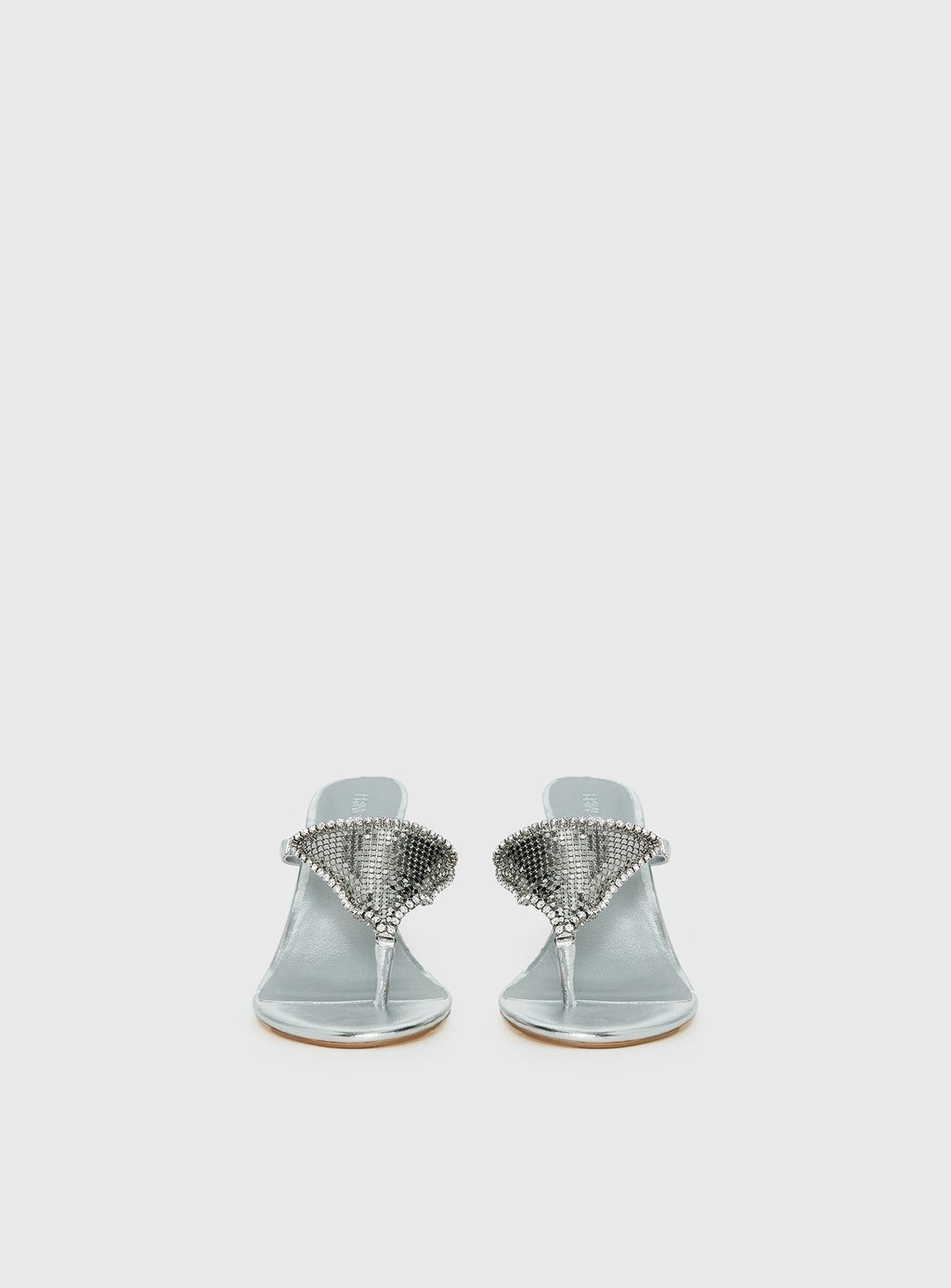 Miss You More Glitter Mesh Heels Silver