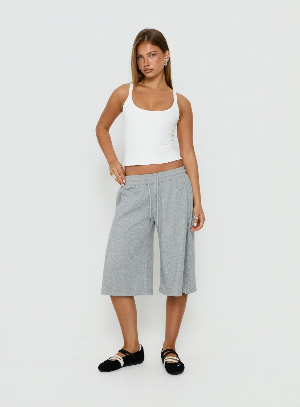 Nikko Longline Fleece Shorts Grey Marle