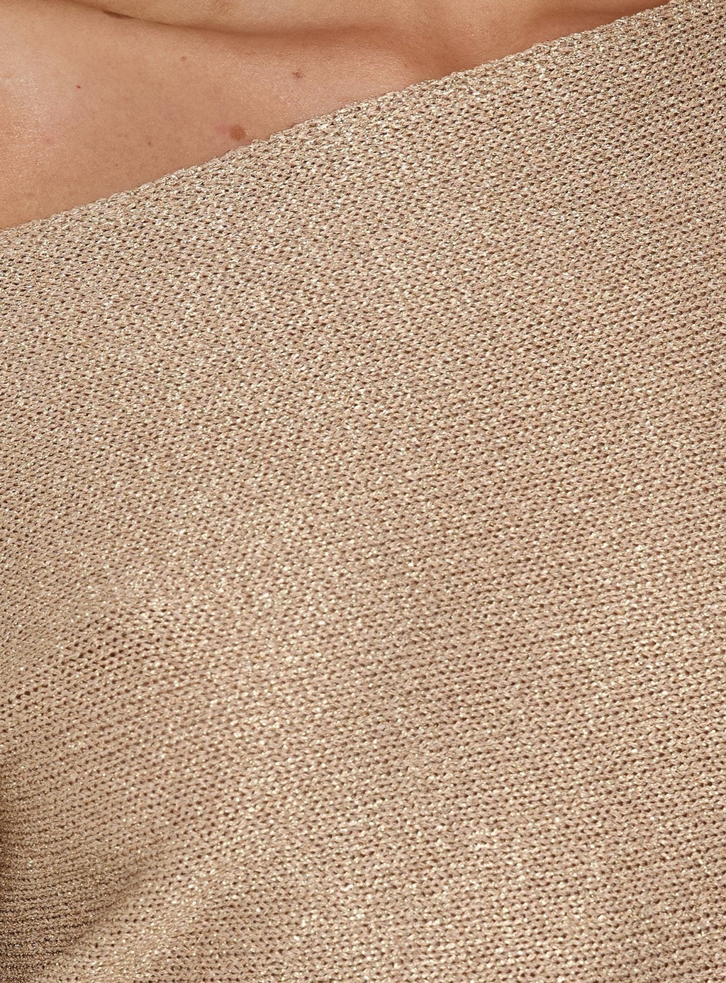 Kysa Off Shoulder Knit Top Gold