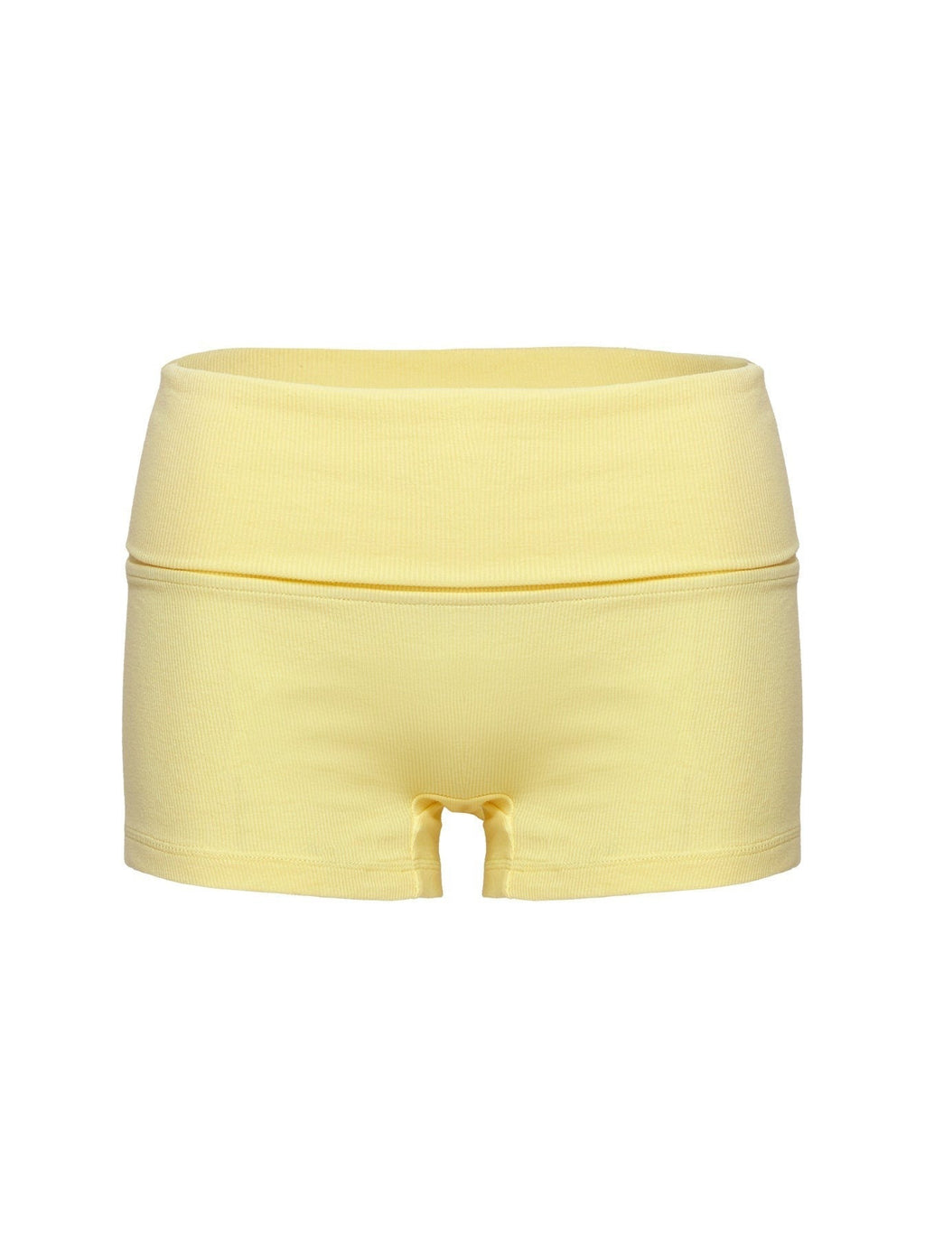 Baseline Low Rise Rib Shorts Yellow
