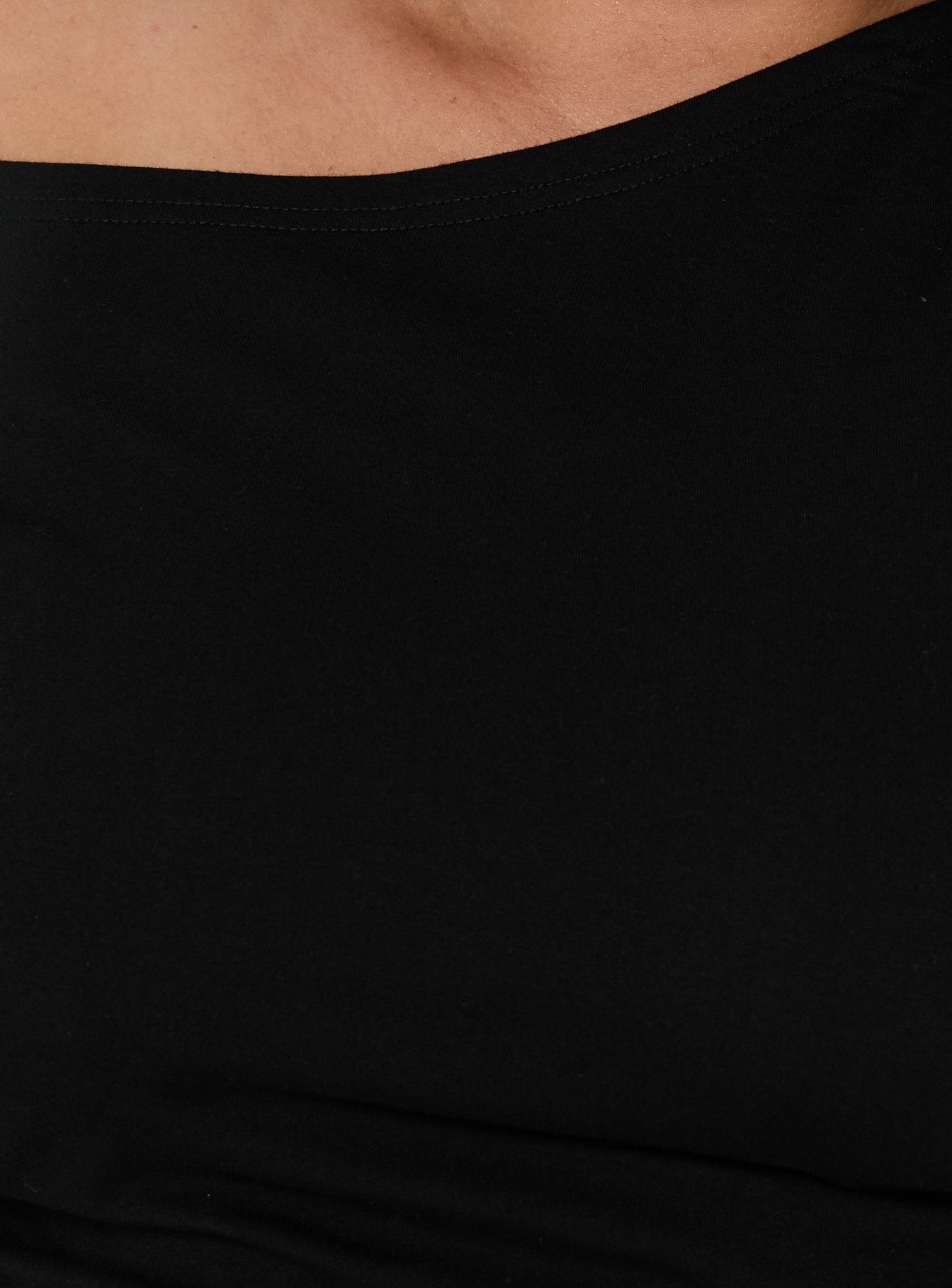Avriana Off Shoulder T-Shirt Mini Dress Black Curve