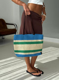 Encanto Tote Bag Blue / Green Stripe