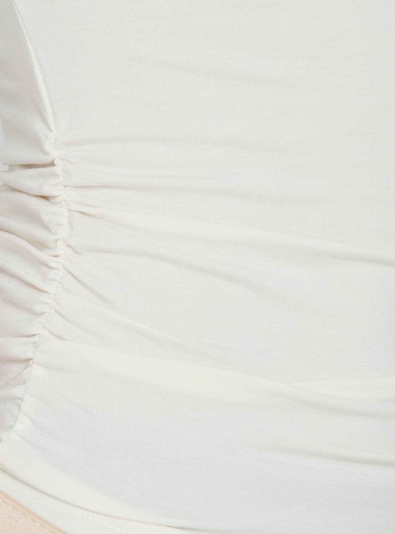 Luckiest Girl Off Shoulder Cinched Top Cream