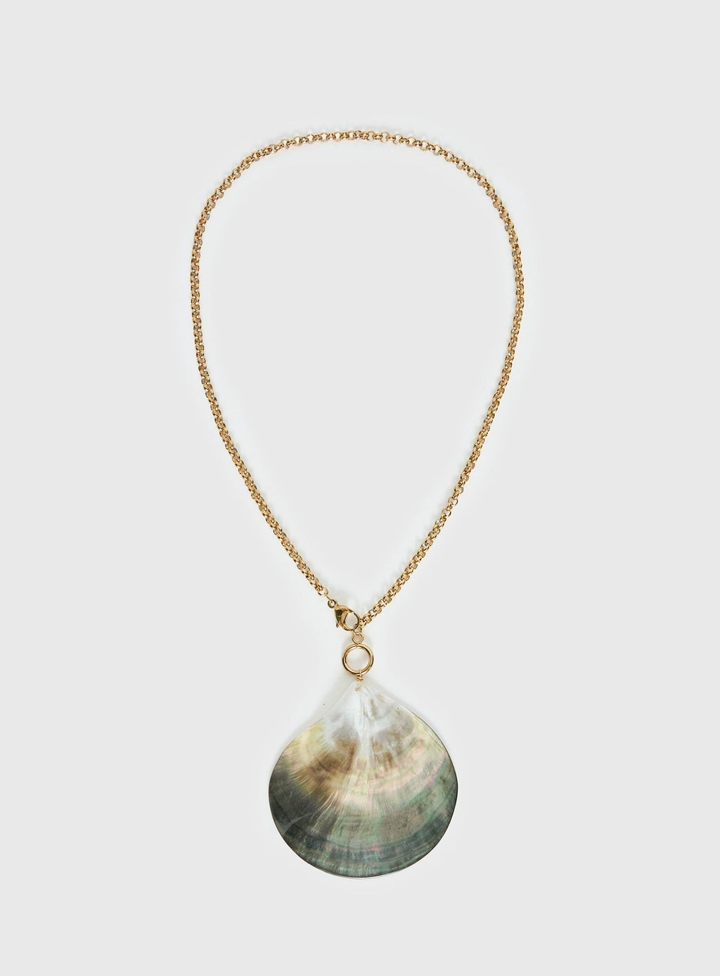 Delanee Shell Pendant Necklace Gold