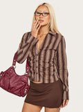 Liviya Ruched Long Sleeve Top Multi