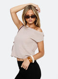 Ashfield Off Shoulder Top Oat