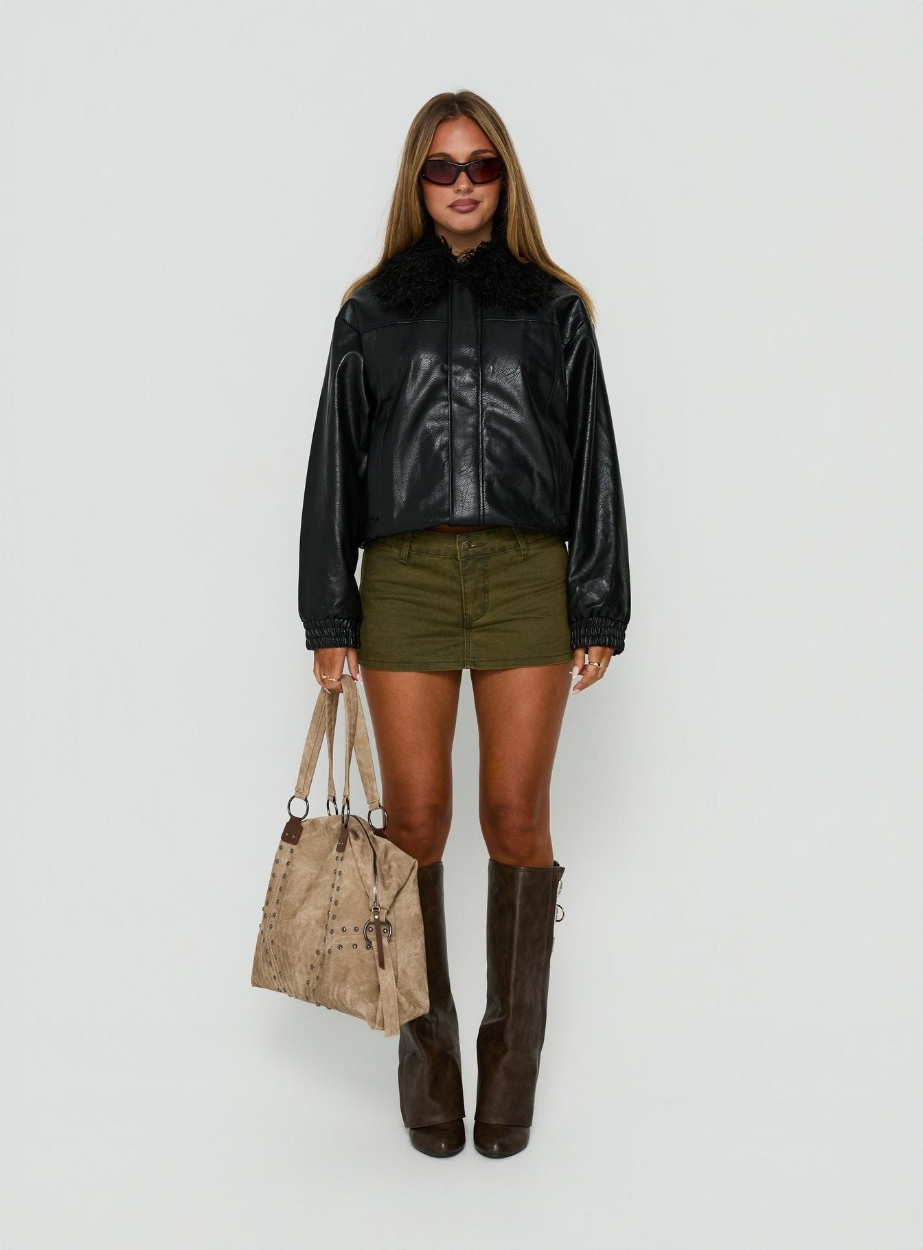 Humankind Faux Fur Jacket Black