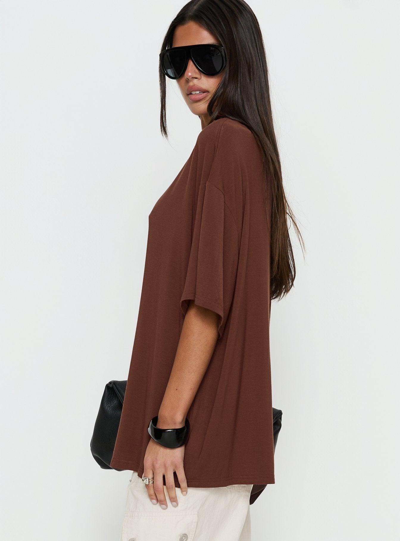 Kieryn Oversized Top Chocolate