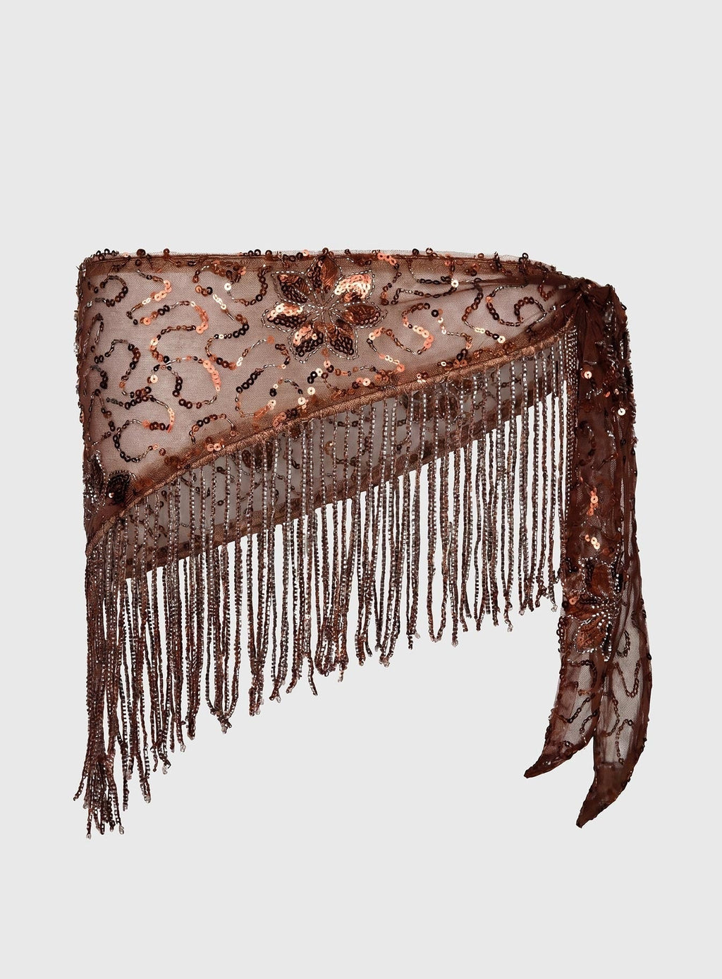 Stay Chill Tassel Detail Sheer Belt Brown