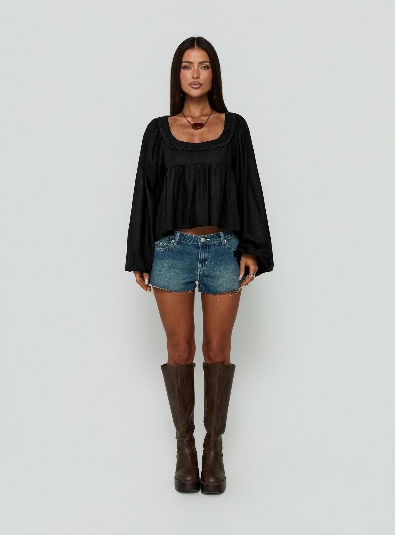 Benjie Long Sleeve Top Black