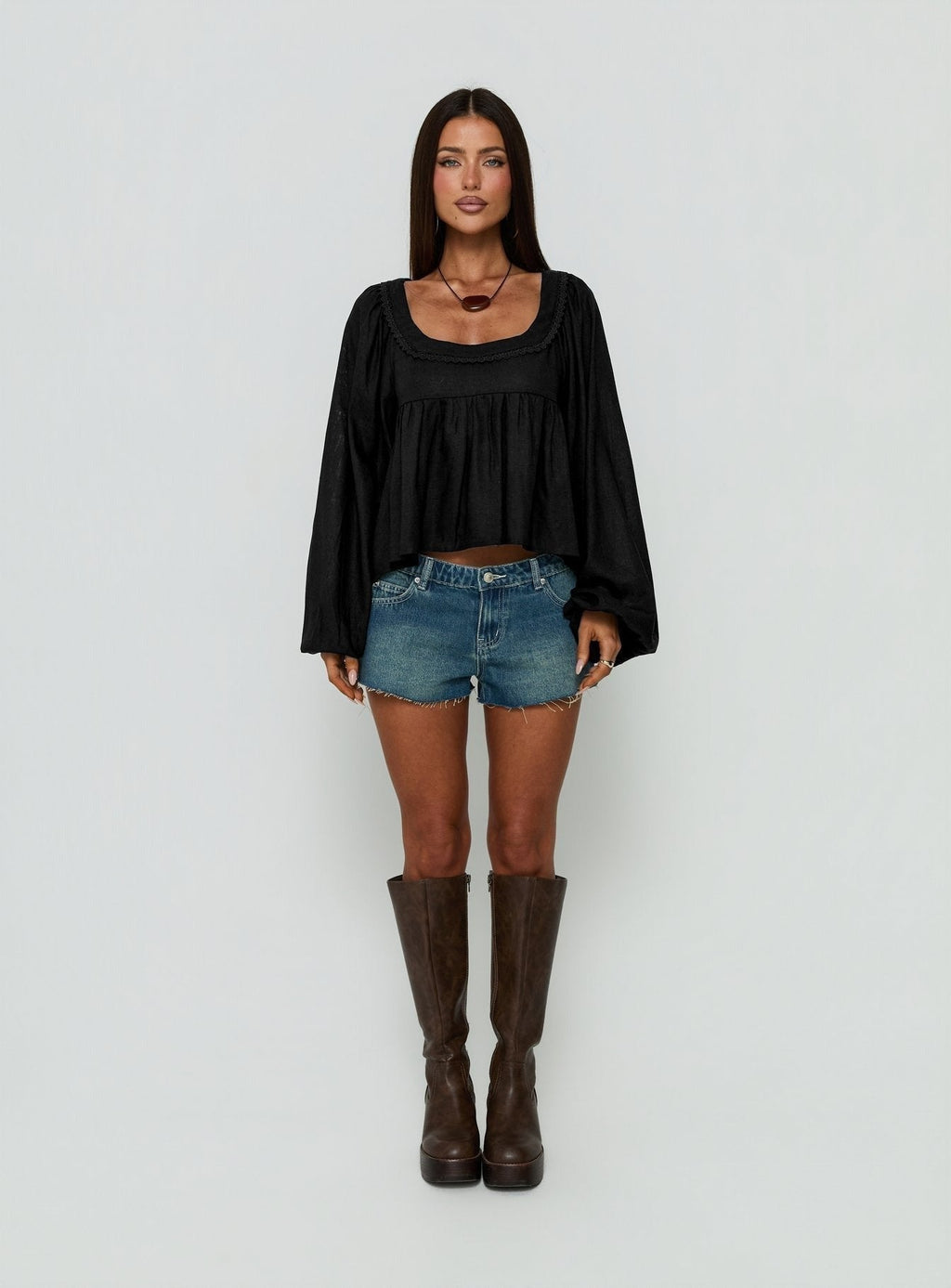 Benjie Long Sleeve Top Black