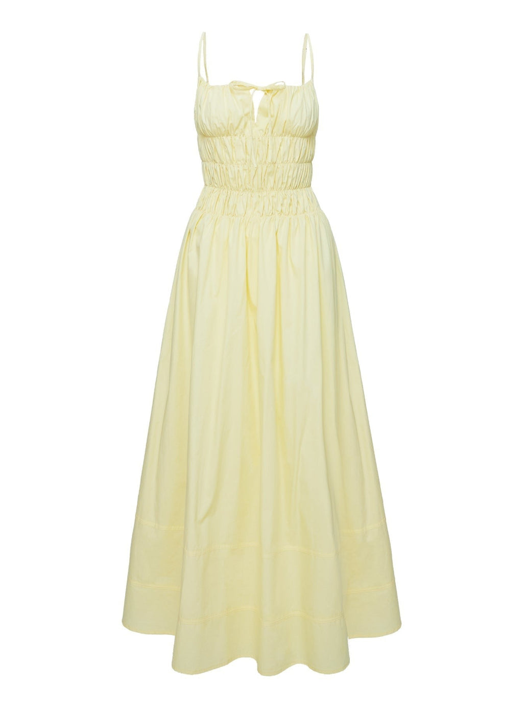 Loralei Shirred Maxi Dress Yellow