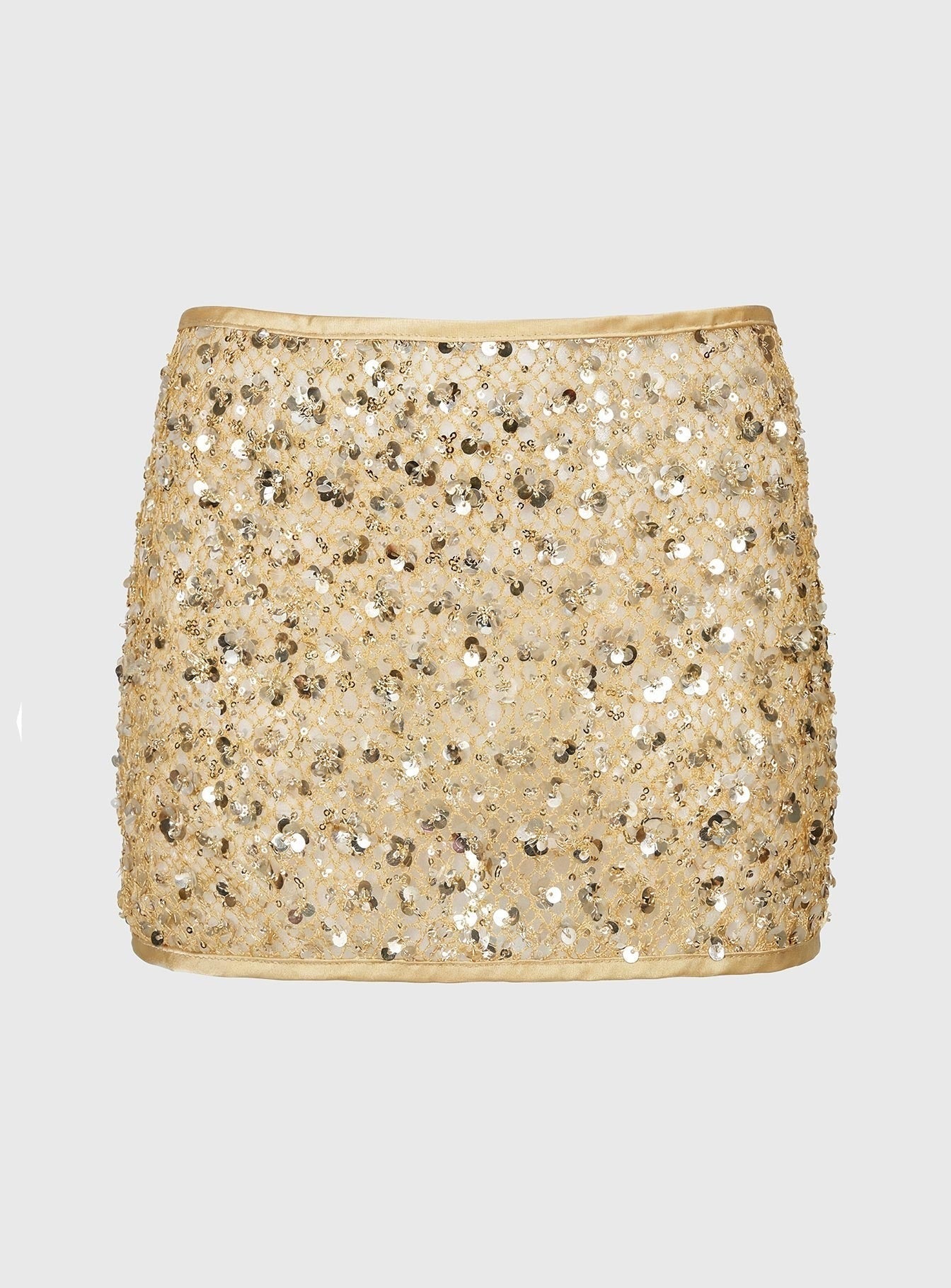 Sonique Sequin Crochet Sarong Gold