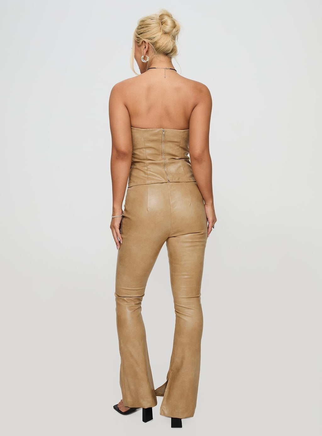 Roddie Lace Up Pants Brown