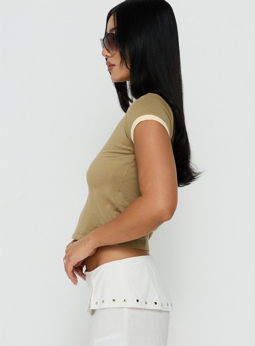 Sutin Tee Khaki Buttermilk Shell