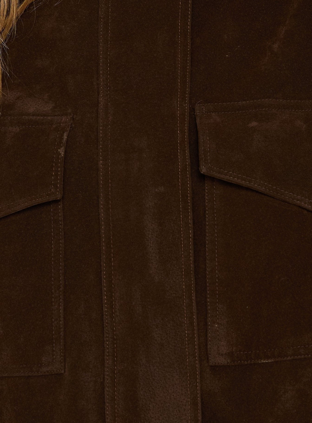 Double Life Funnel Neck Cargo Jacket Chocolate
