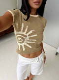 Sutin Tee Khaki Buttermilk Shell