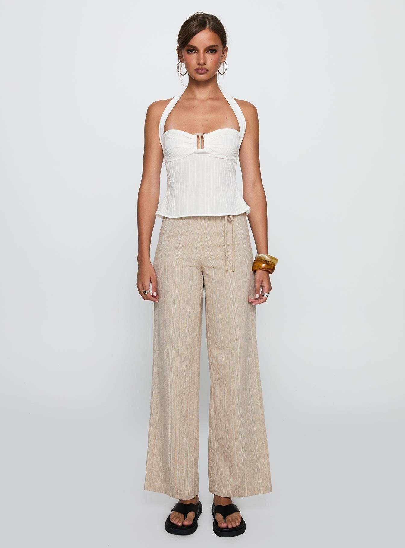 Isabetta Halter Top White