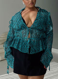 Holidaze Long Sleeve Top Zebra Curve