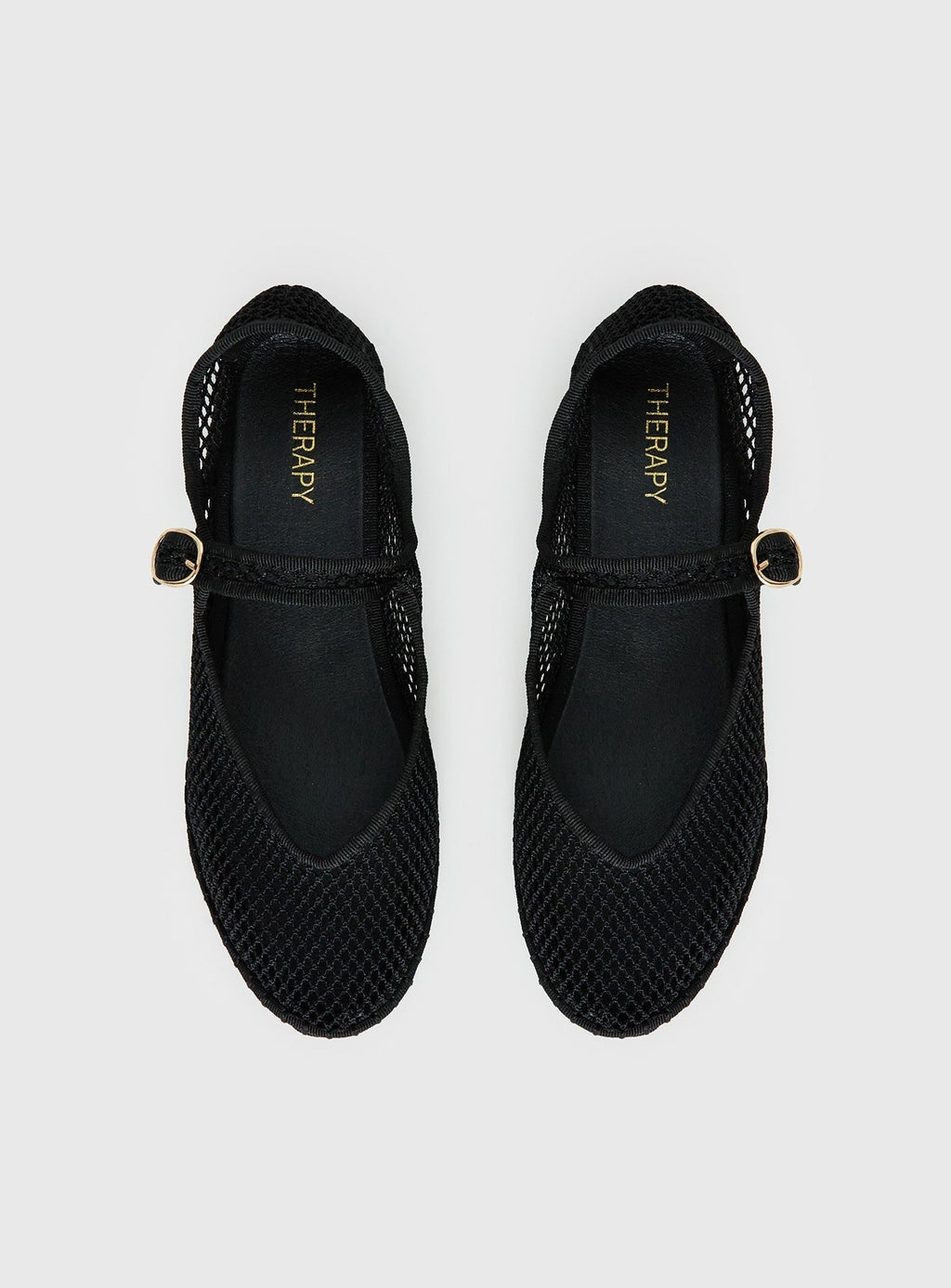 Therapy Alicante Mesh Ballet Flats Black