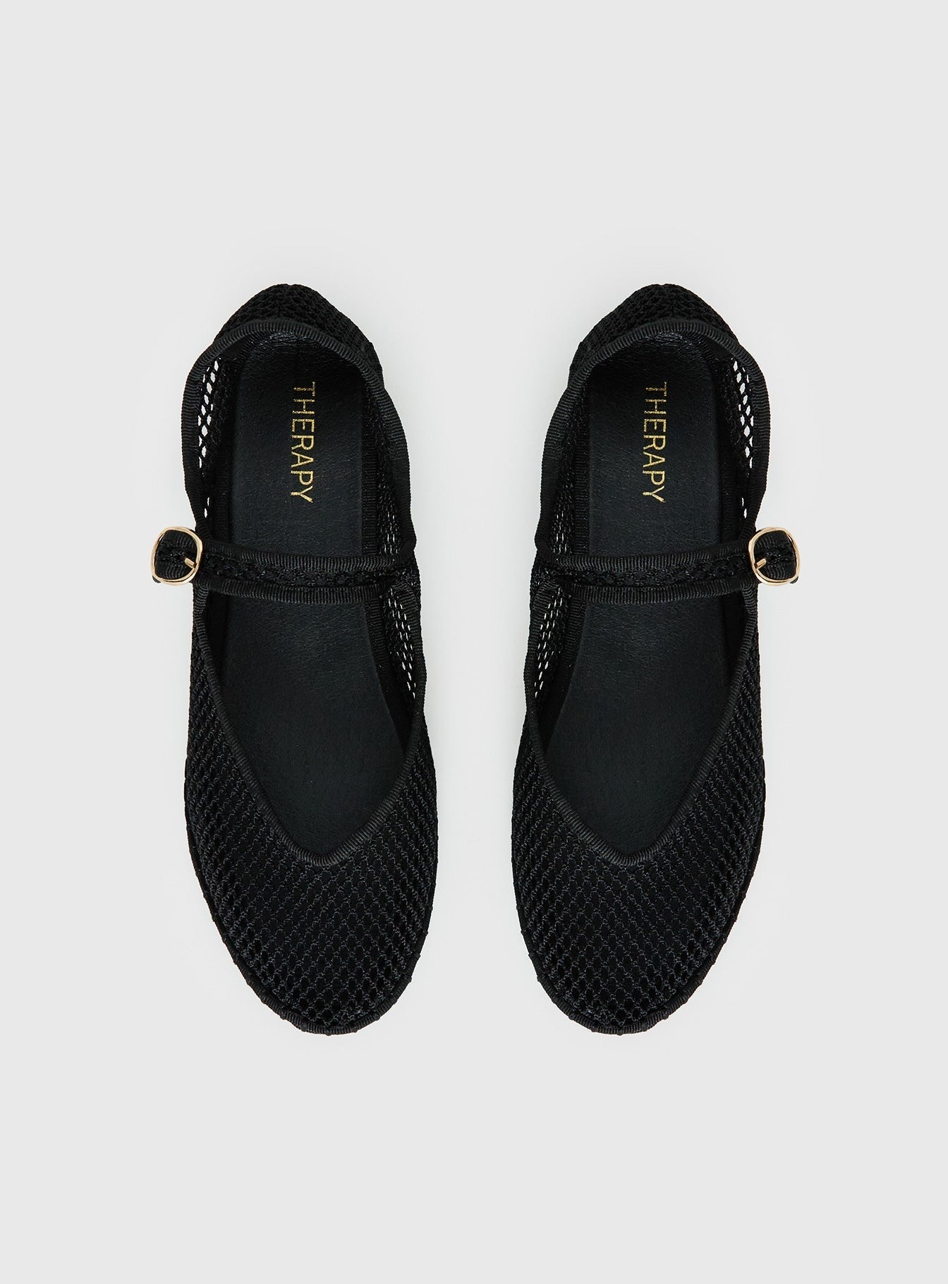 Therapy Alicante Mesh Ballet Flats Black