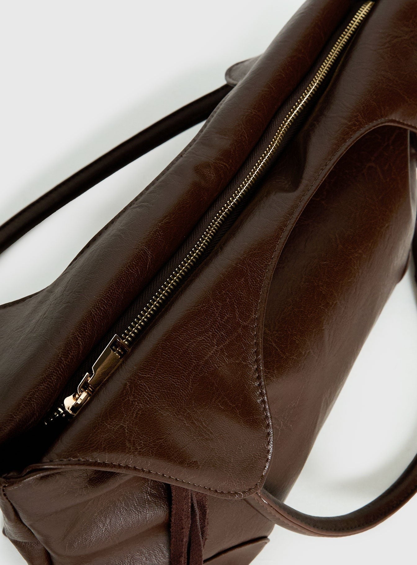 Speed Of Light Faux Leather Tote Bag Brown