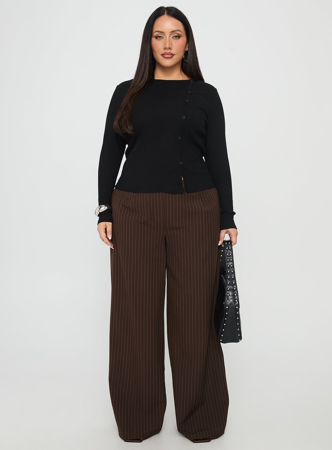 Passoni Long Sleeve Top Black Curve