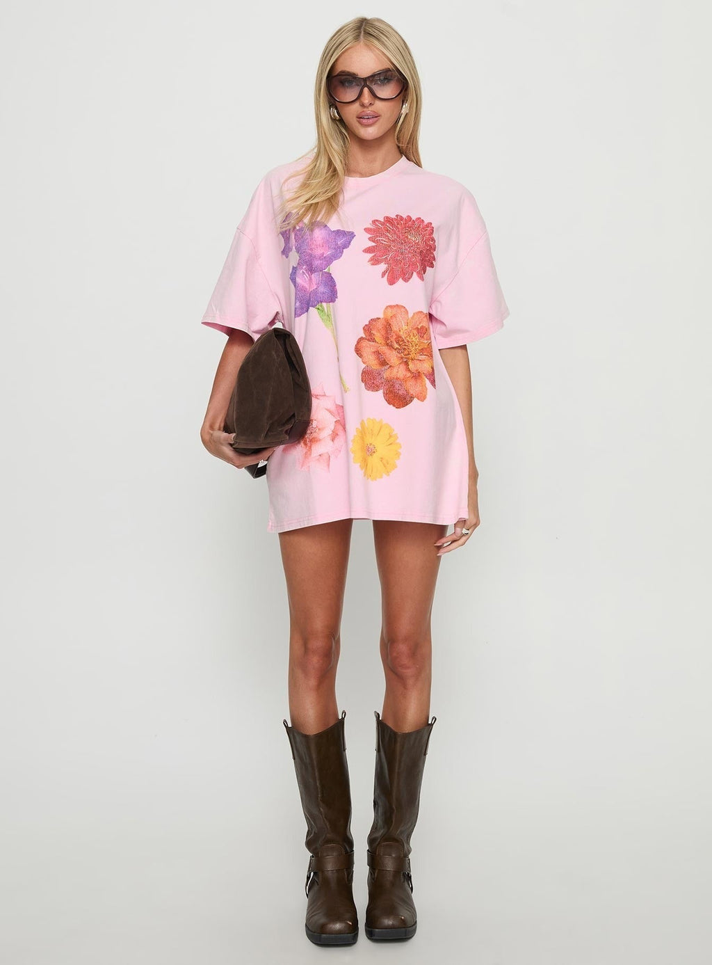 Freshly Picked Oversized Graphic Tee Pink