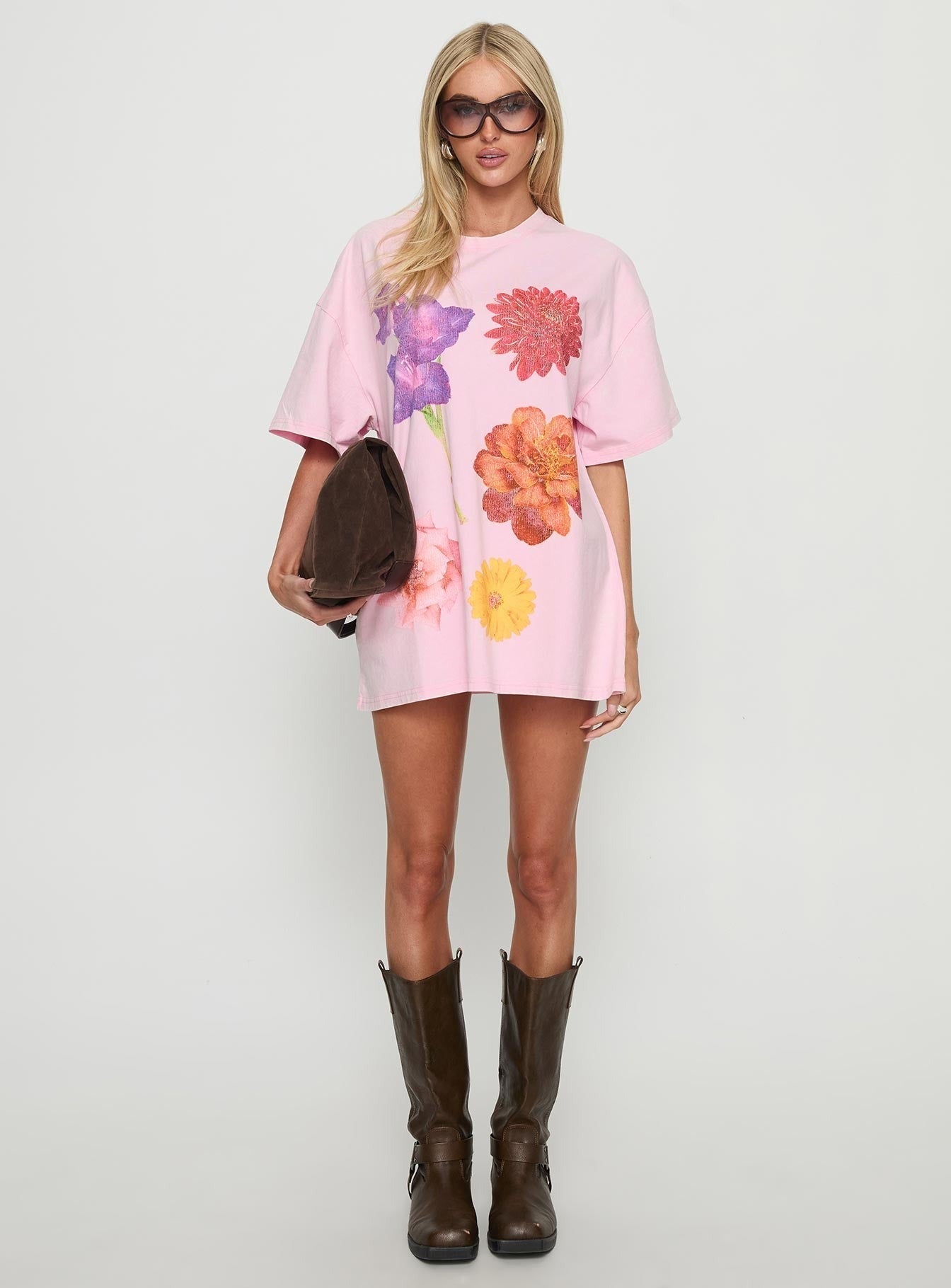 Freshly Picked Oversized Graphic Tee Pink