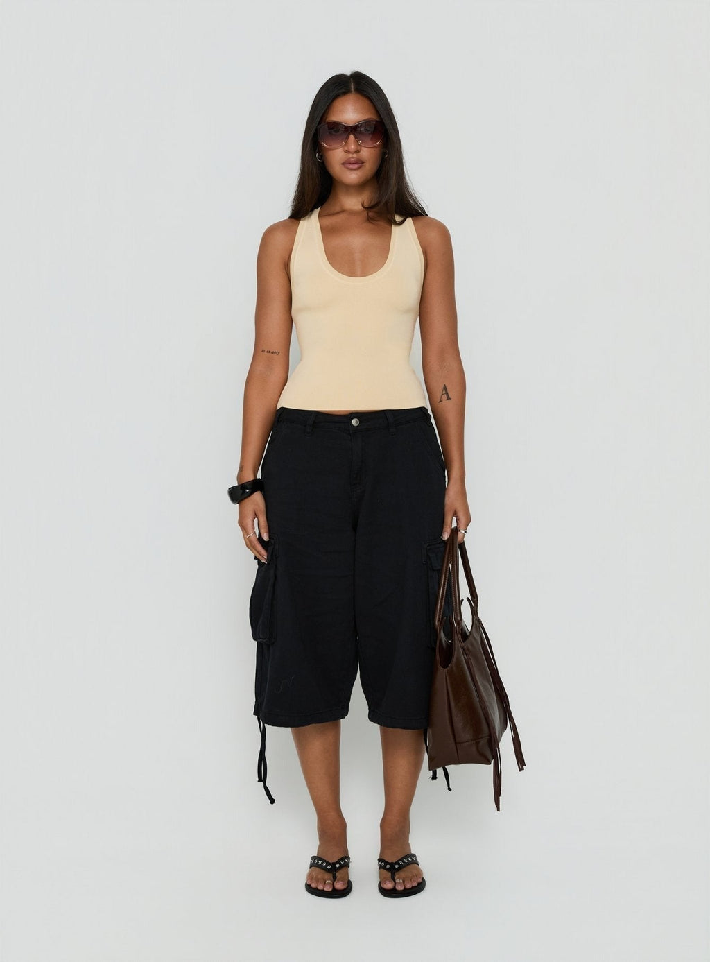 Solanah Knit Tank Top Lemon