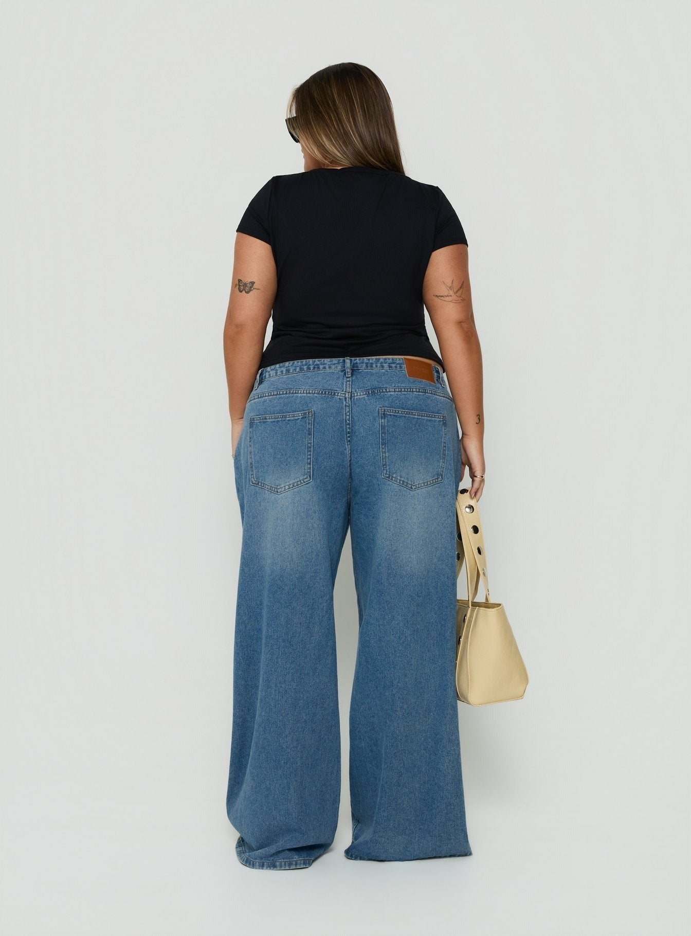 Ramos Low Rise Denim Jeans Bright Blue Wash Curve
