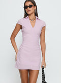 Amadora Cap Sleeve Shirt Dress Pink