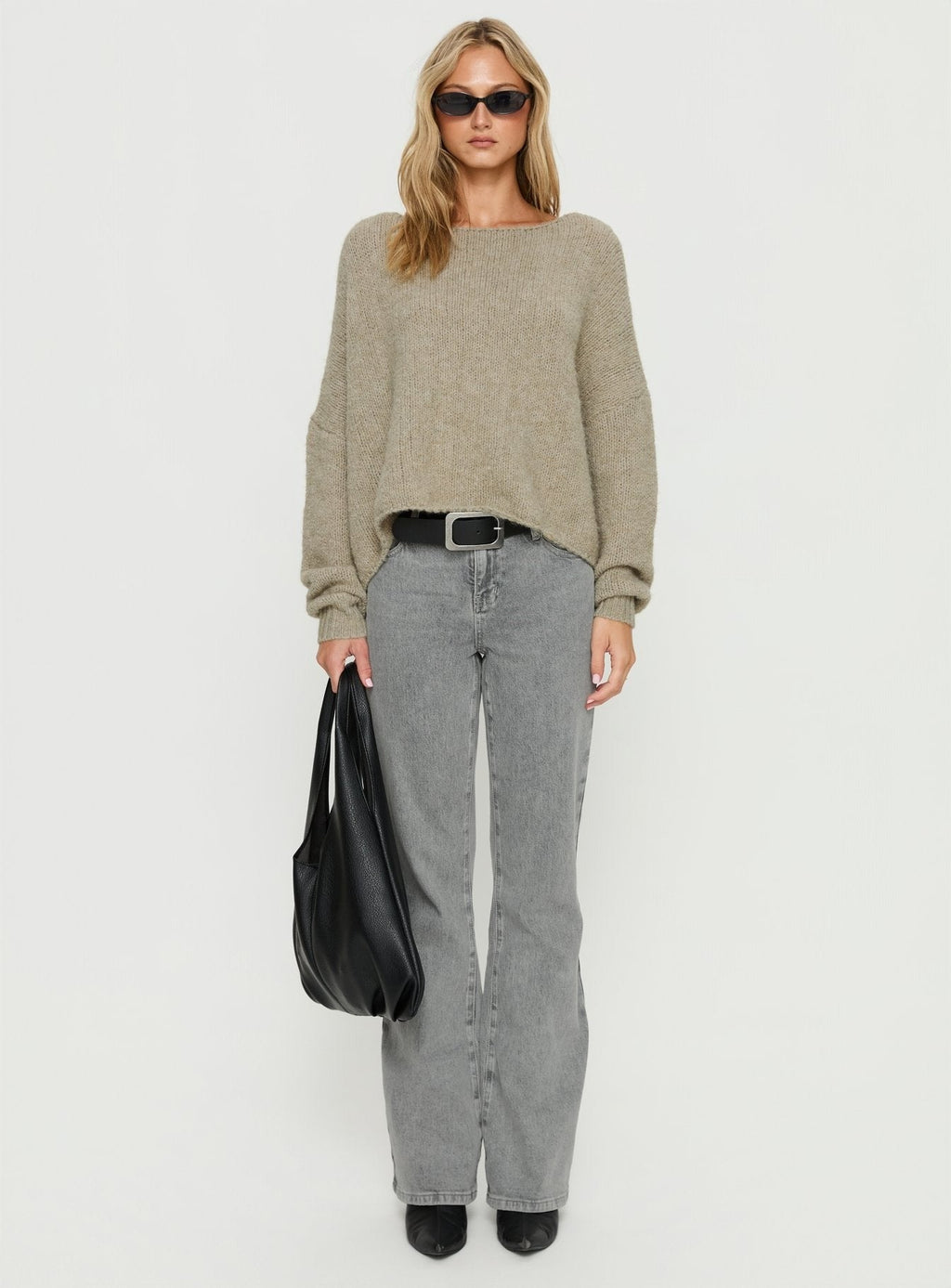 Magic Mirror Mid Rise Bootleg Jeans Washed Grey