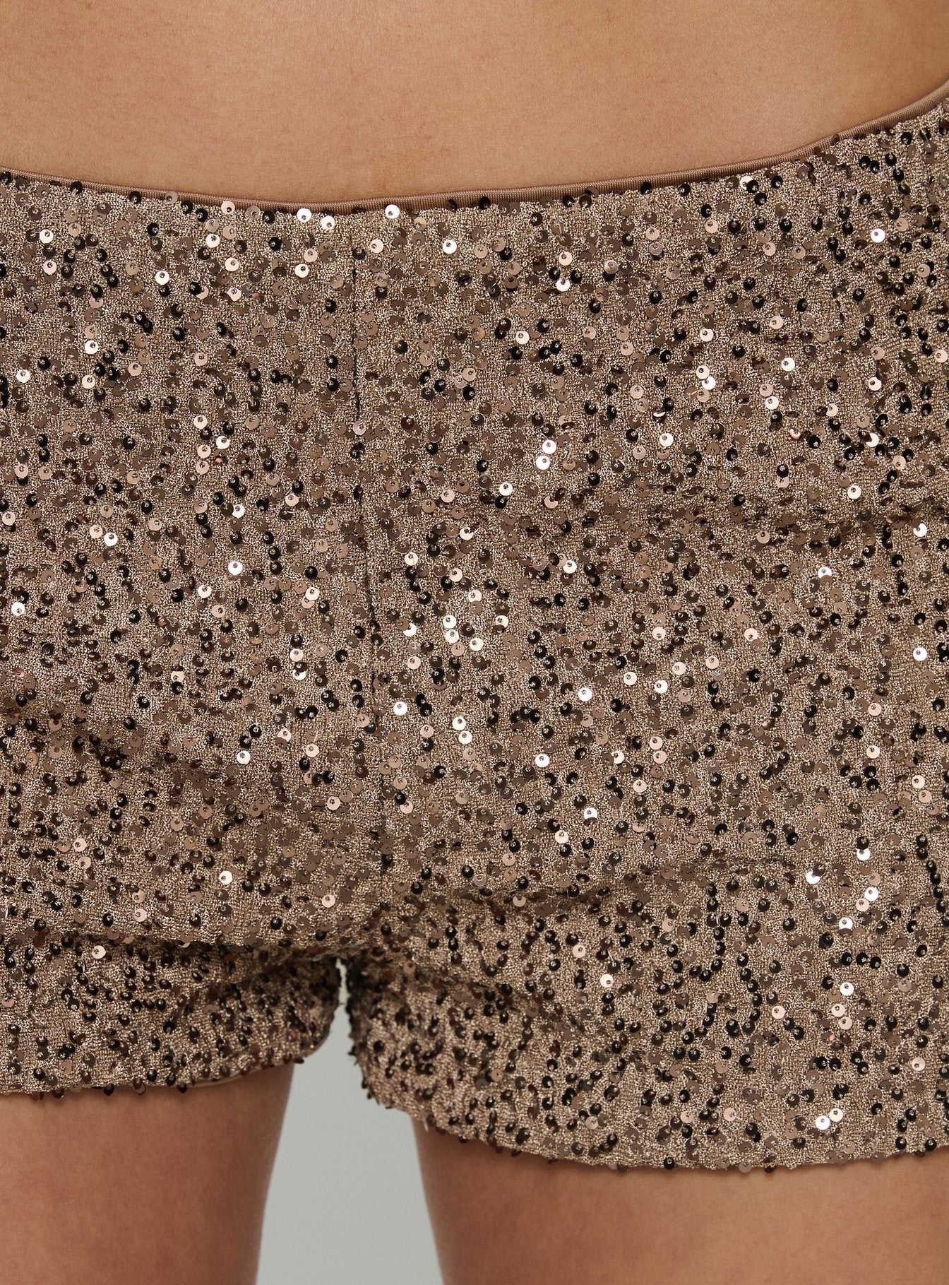 Caius Sequin Shorts Brown