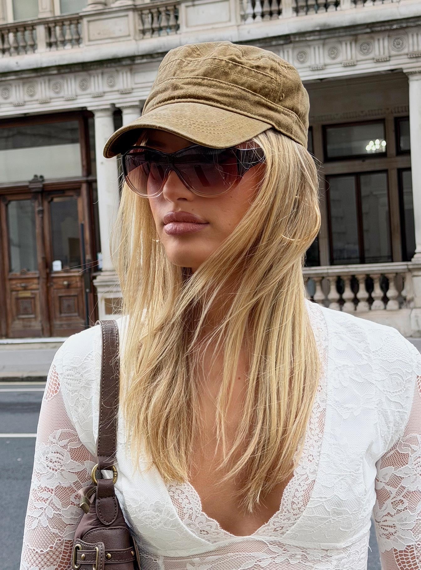 Odera Military Cap Washed Beige