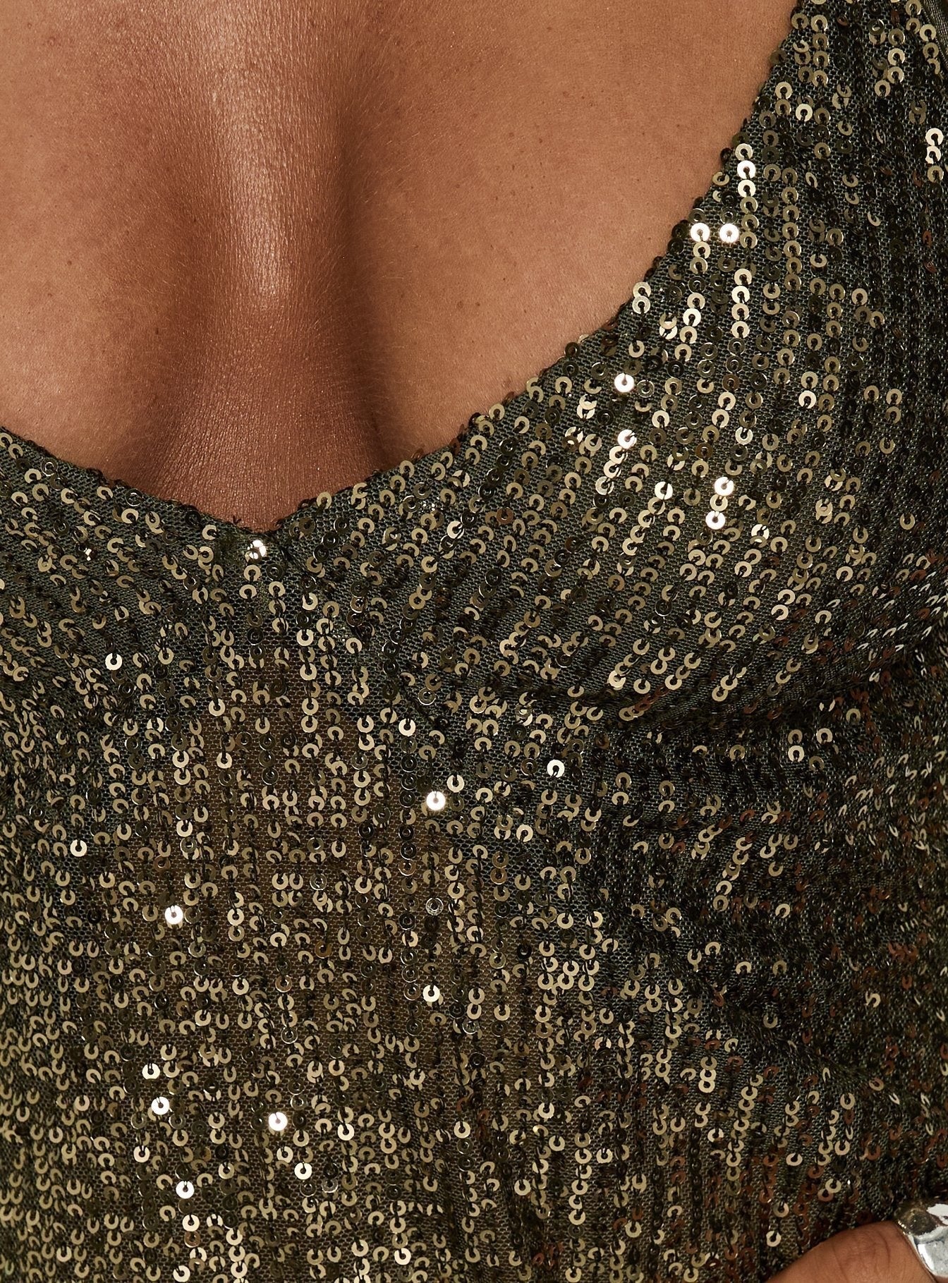 Opaline Sequin Cami Top Green