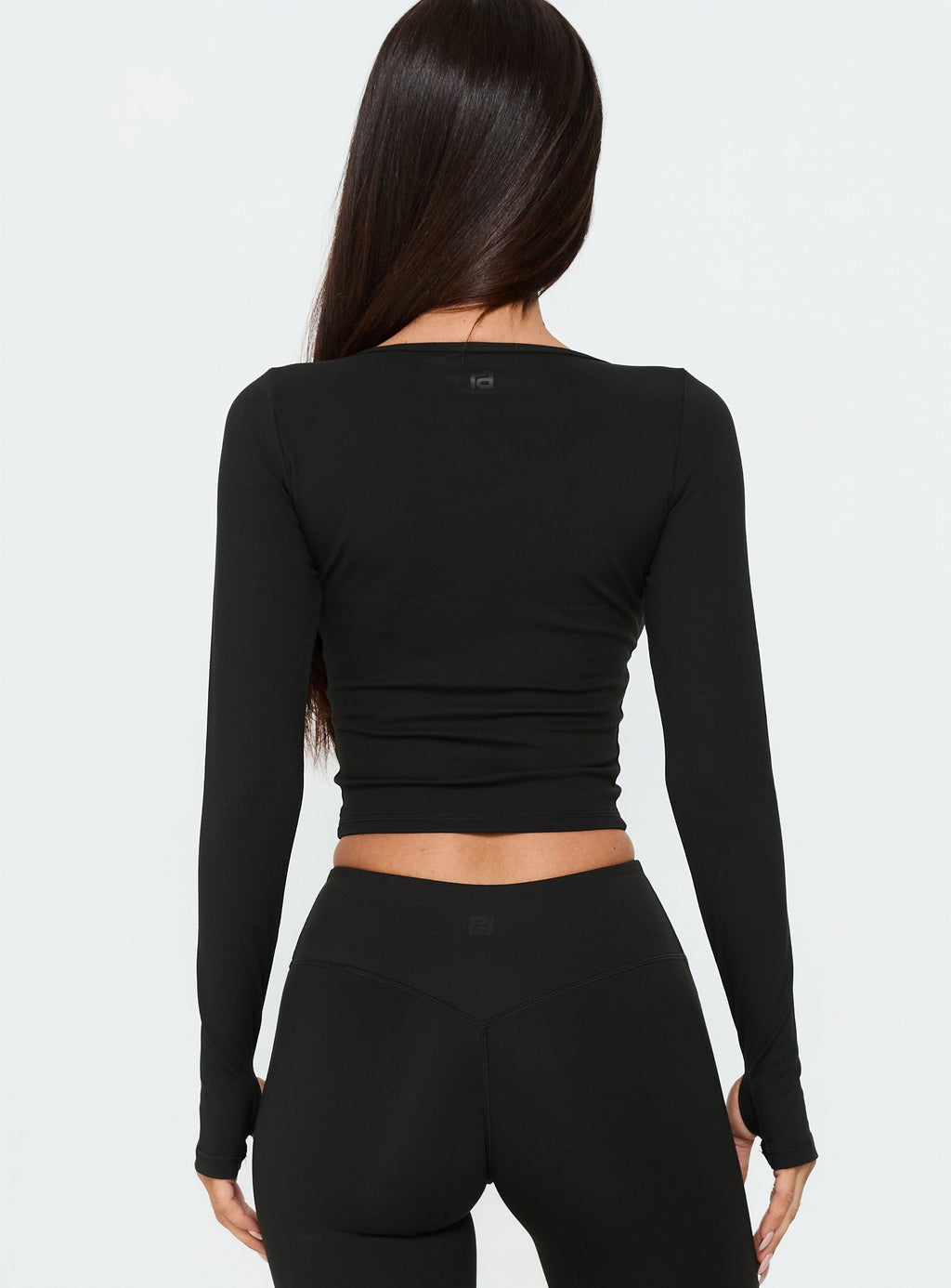 New Horizons Long Sleeve V Neck Top Black