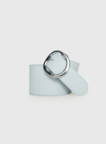 Katryna Faux Leather Belt Grey / Silver