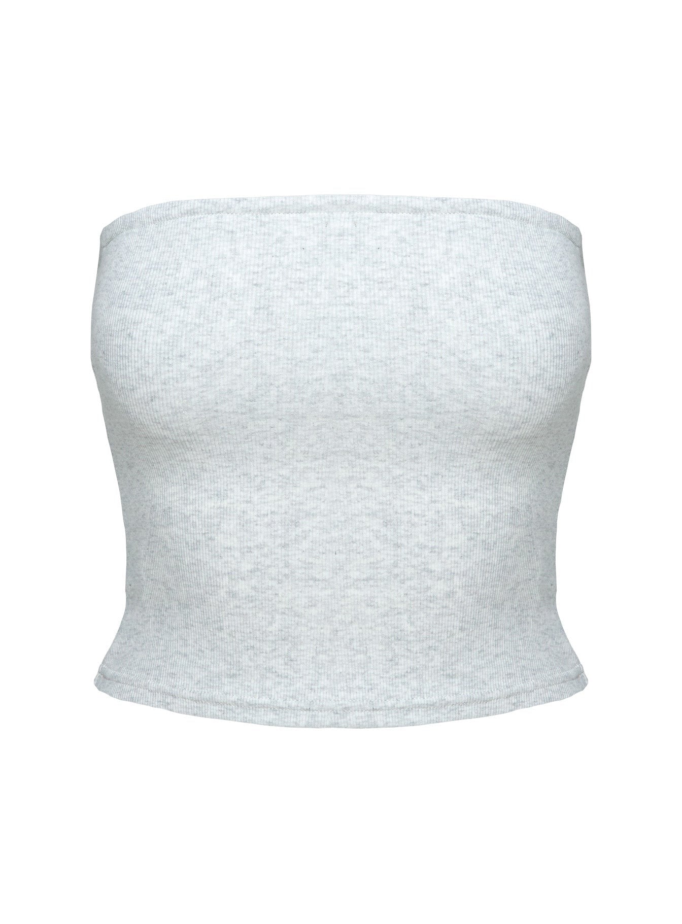 Baseline Strapless Rib Top Grey
