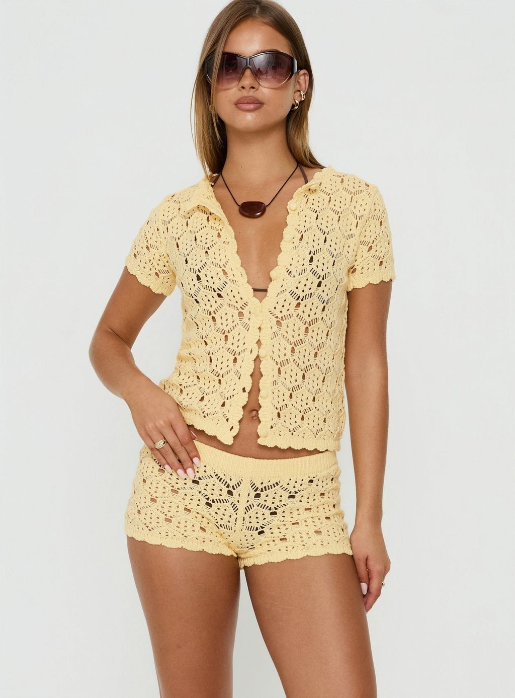 Sun Still Shines Crochet Set Yellow