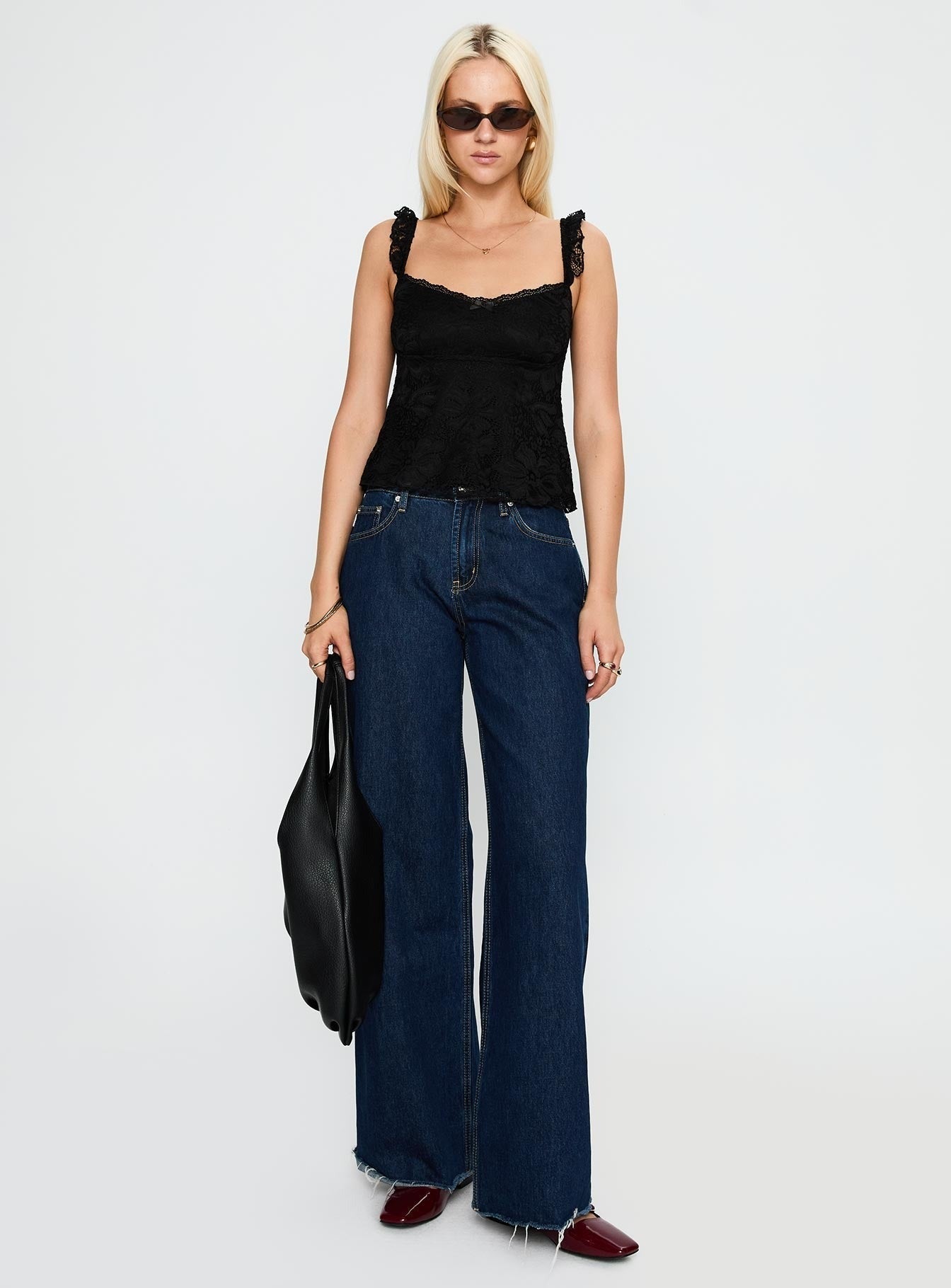 Madaleine Lace Top Black