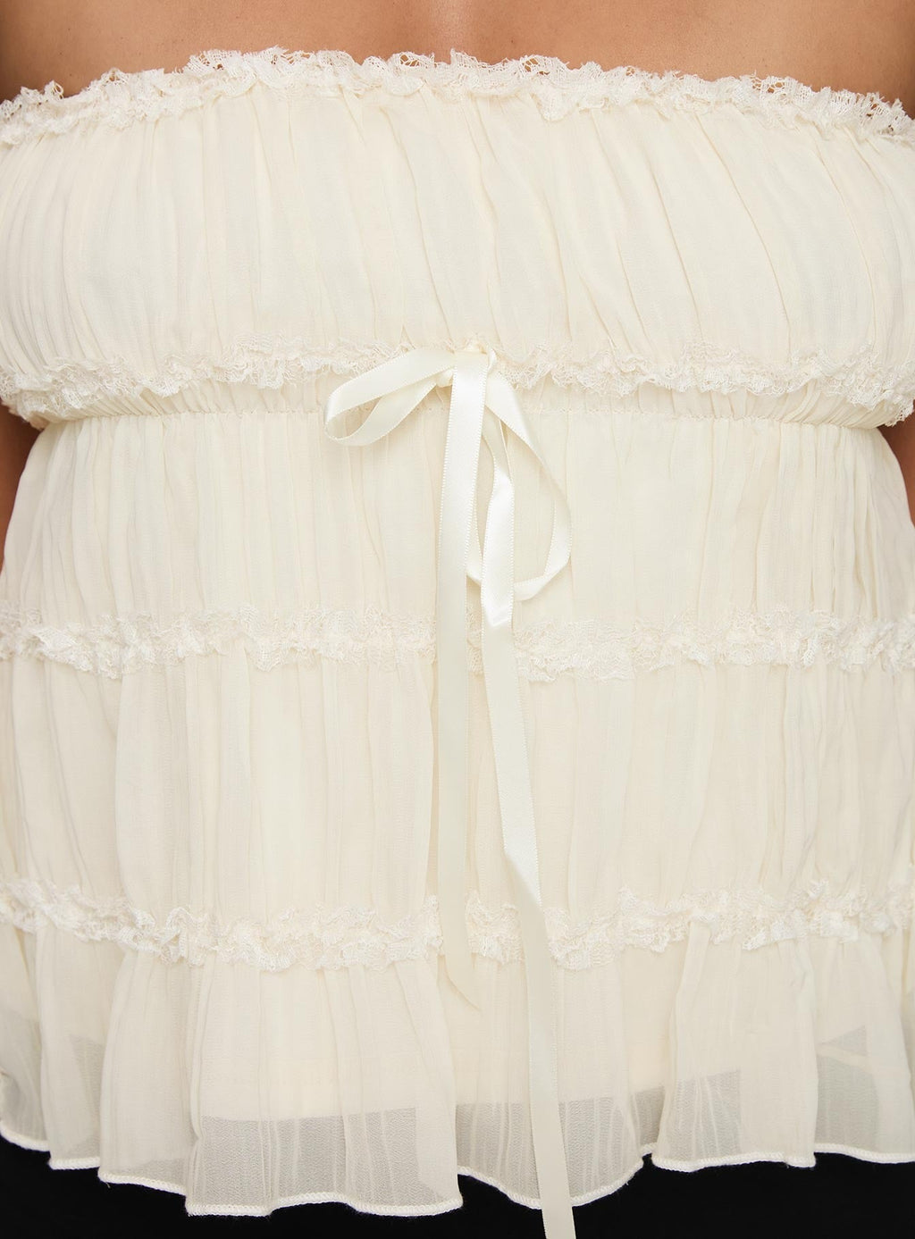 Avelina Strapless Top Cream