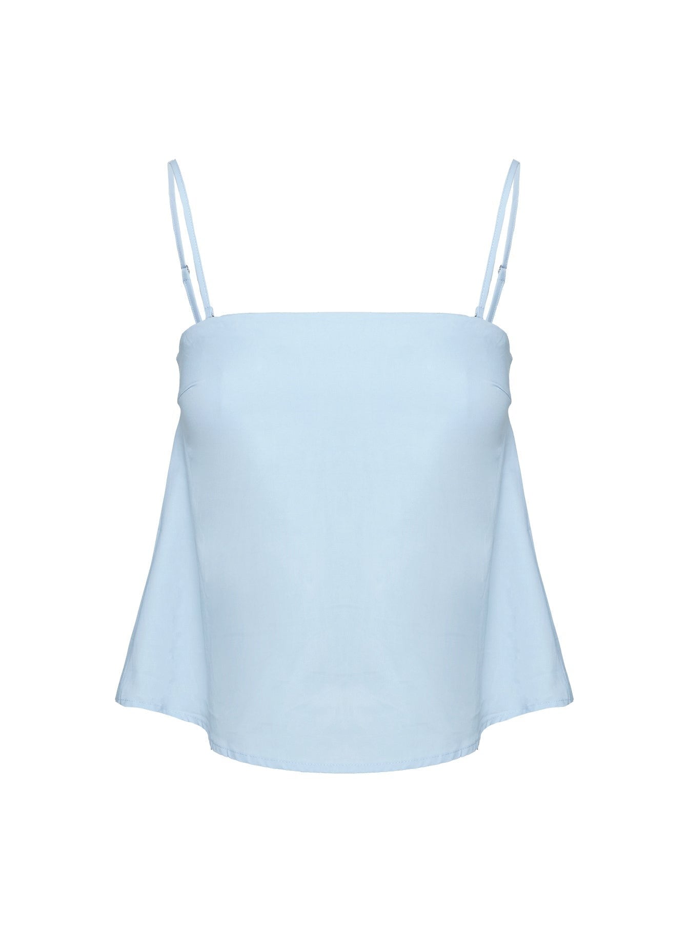 Trapeze Strapless Top Blue