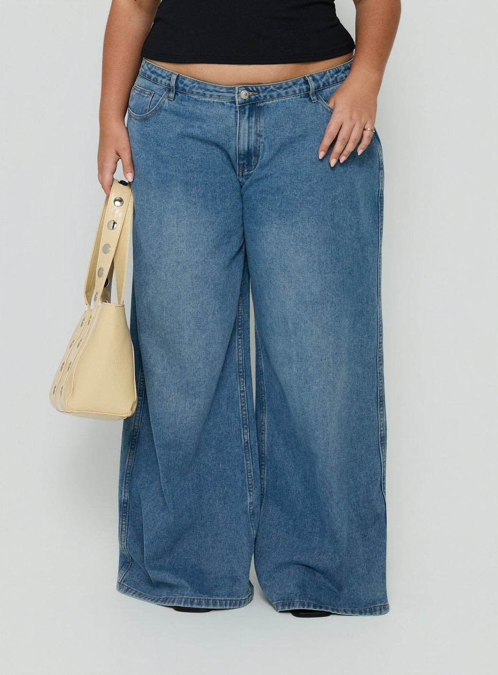 Ramos Low Rise Denim Jeans Bright Blue Wash Curve