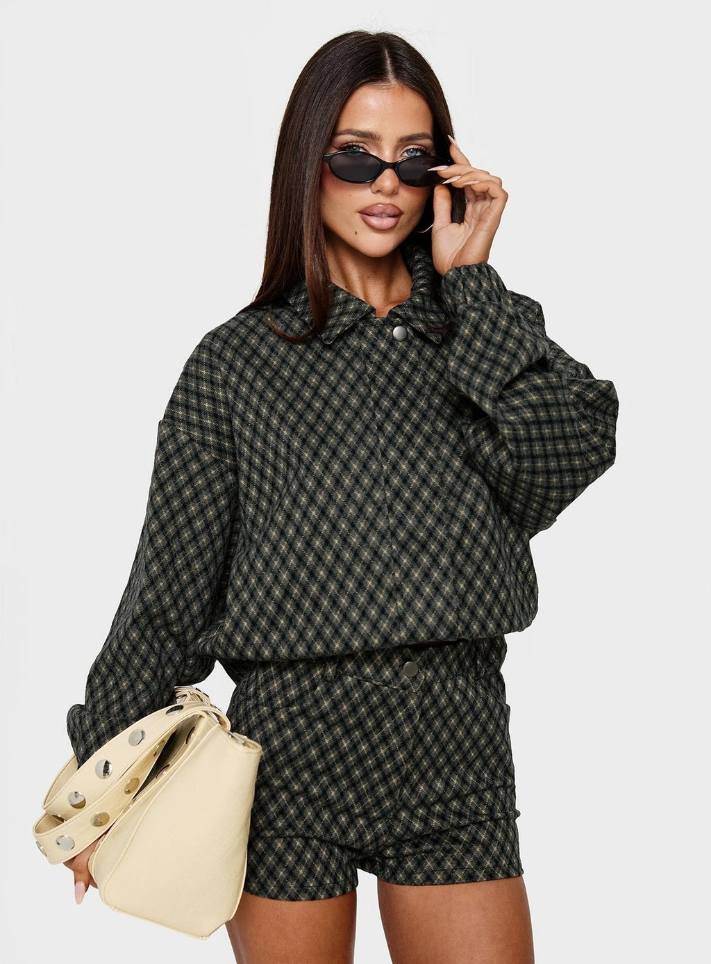 Vanya Collared Jacket Multi Check