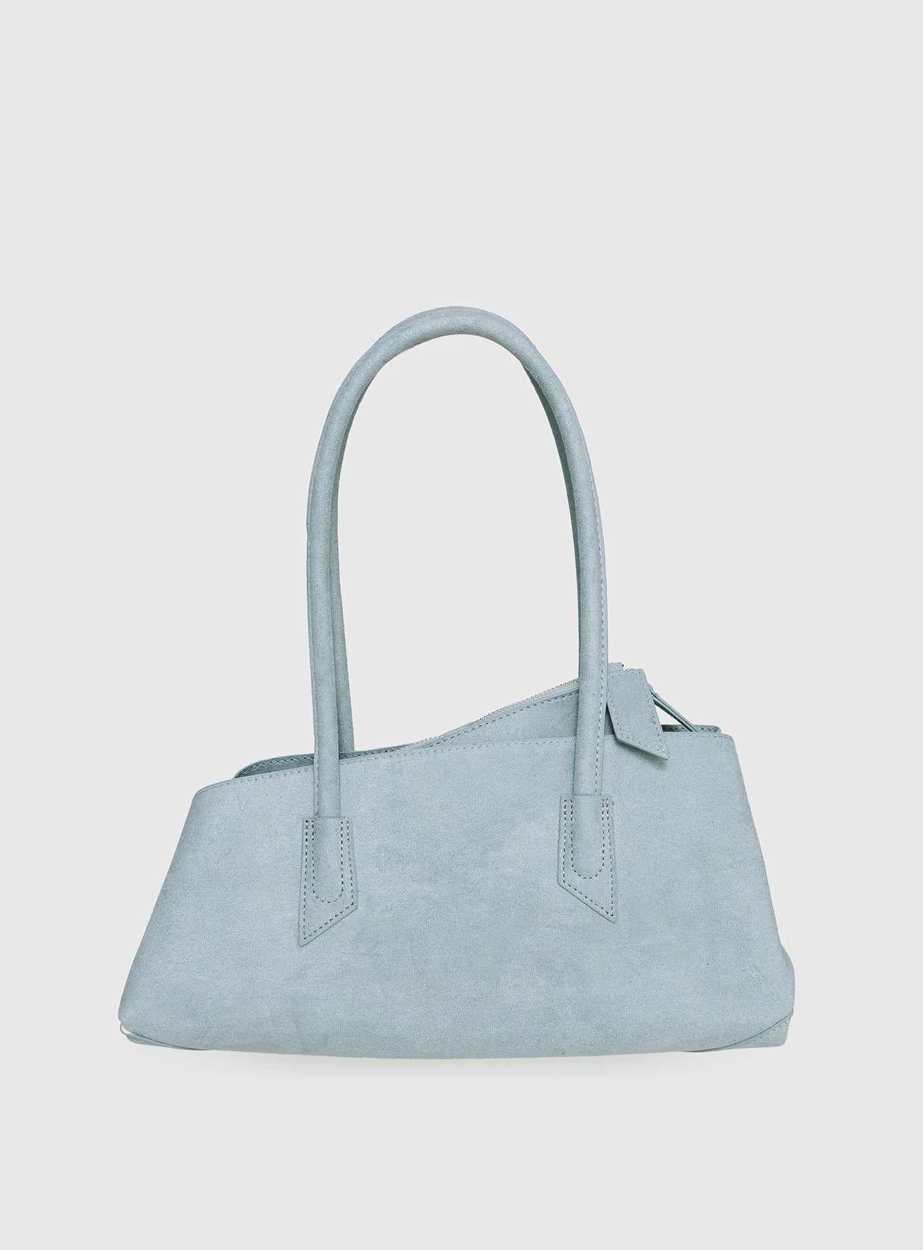 Hotshot Faux Suede Shoulder Bag Dusty Blue