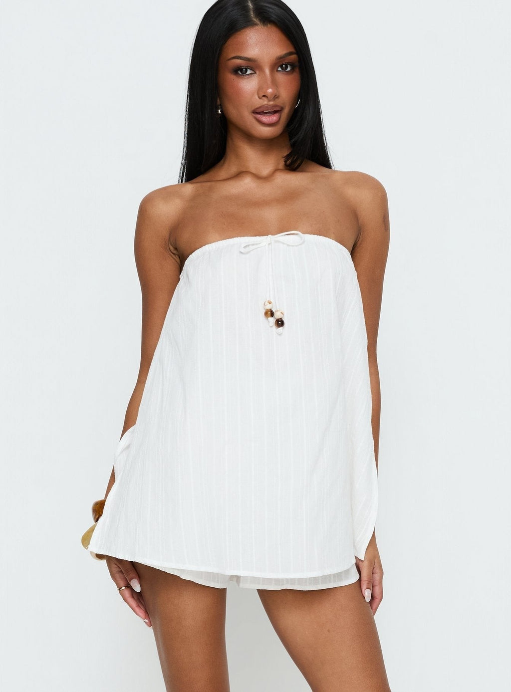 Isafelia Strapless Romper Off White